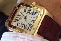 Rolex - Cartier Santos 100 Or jaune bracelet